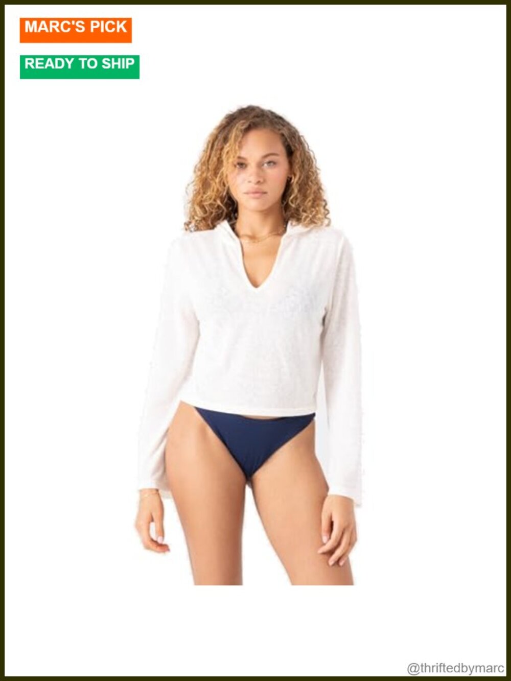 Women's Long Sleeve Hooded Beach Cover-Up Sweatshirt - Lightweight Quick Dry